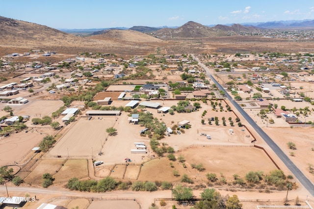 aerial view featuring a mountain view