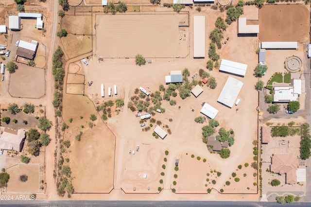 aerial view featuring view of desert