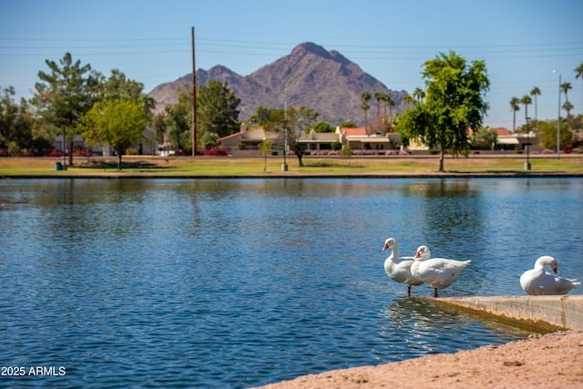 view of water feature featuring a mountain view