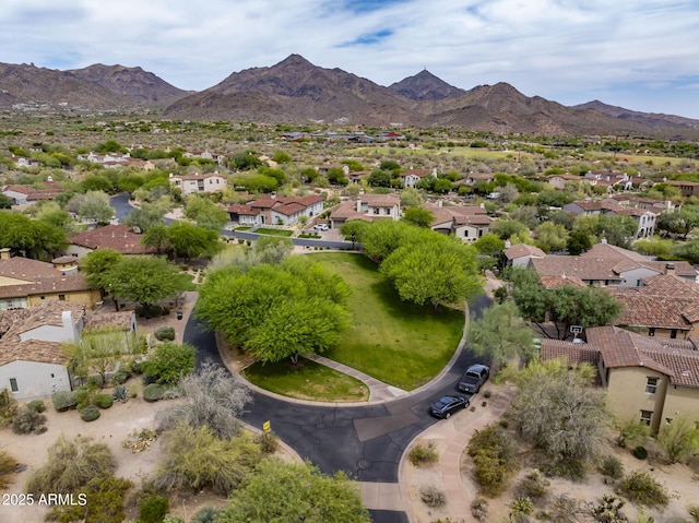 20055 N 96th Way, Scottsdale, AZ 85255 - aerial view of residential area featuring a mountain backdrop