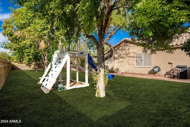 exterior space with a playground