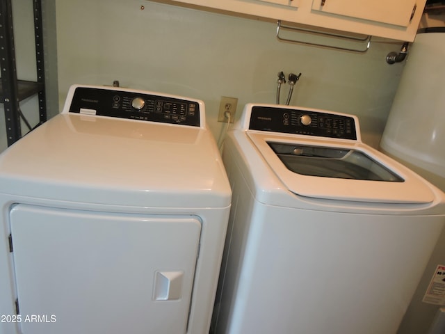 laundry area featuring independent washer and dryer