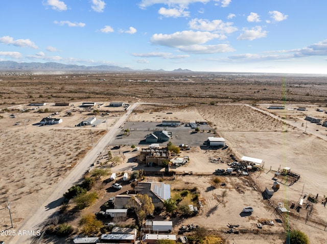 drone / aerial view with a mountain view