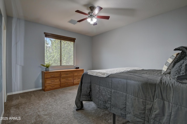 1527 Bainbridge Ln, Chino Valley, AZ 86323 - bedroom with carpet, a ceiling fan, and baseboards