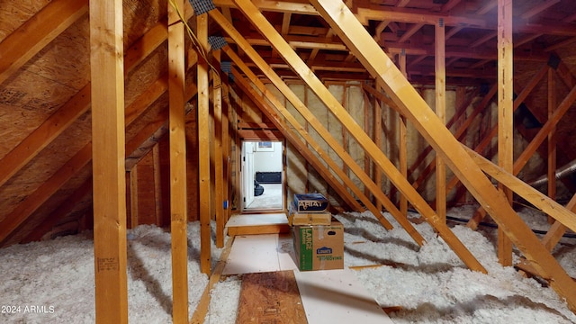 view of attic