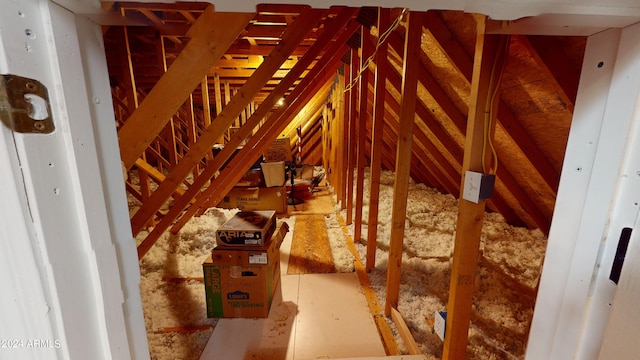 view of attic