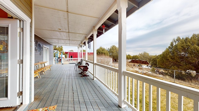 view of wooden terrace