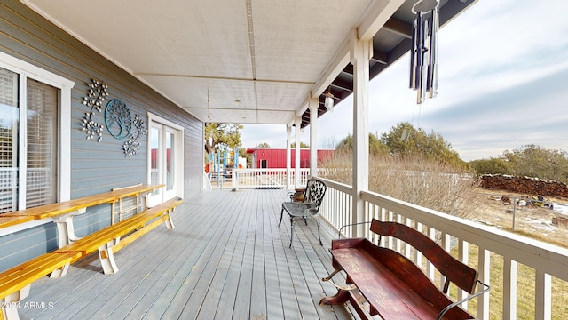 view of wooden deck