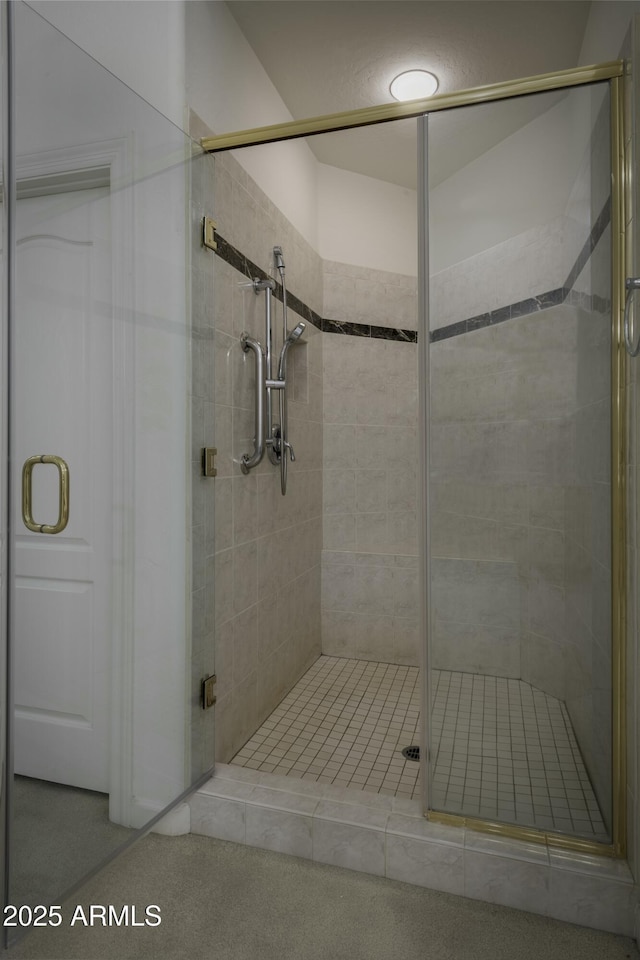 bathroom featuring walk in shower