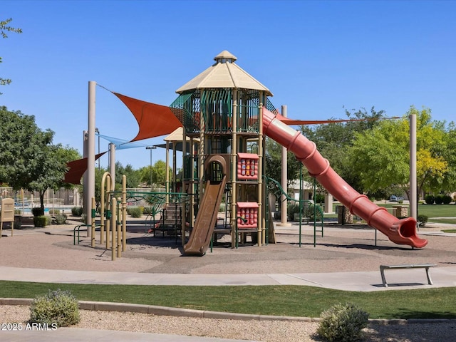 view of community jungle gym