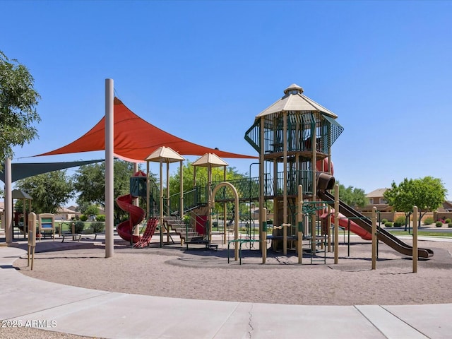 view of community jungle gym