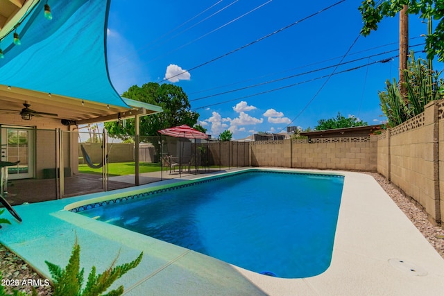 view of pool with a patio