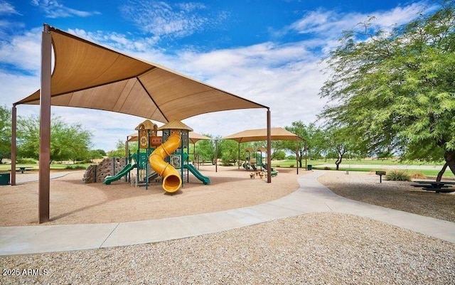 view of community jungle gym