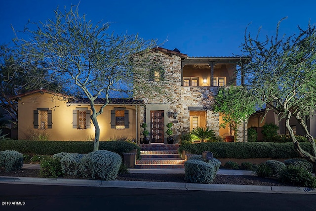 view of mediterranean / spanish-style house