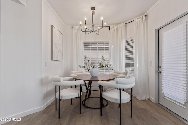 5401 E Van Buren St Unit 1088, Phoenix, AZ 85008 - dining room featuring a chandelier and wood finished floors