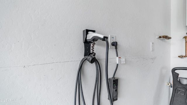 garage view of car charger