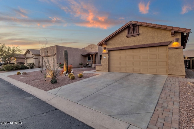 view of front of home featuring a garage