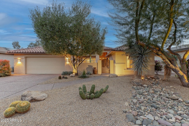 view of front of home featuring a garage