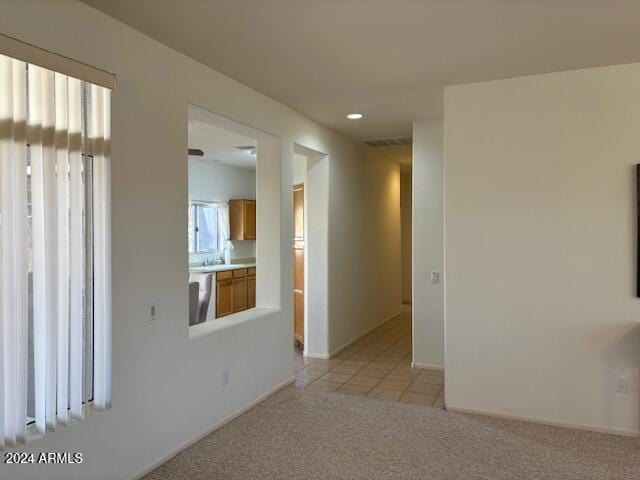 view of carpeted empty room