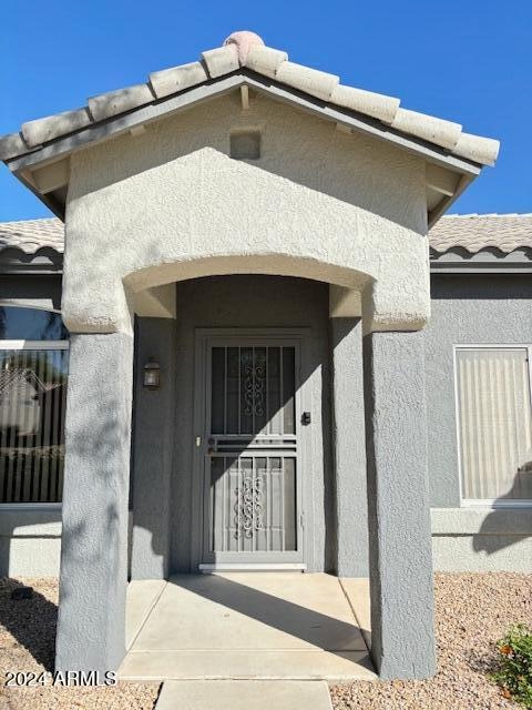 view of doorway to property