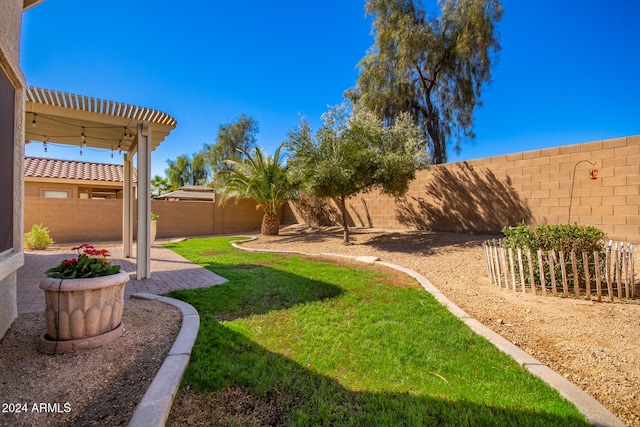 view of yard with a patio