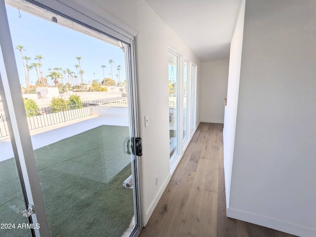 interior space featuring hardwood / wood-style flooring