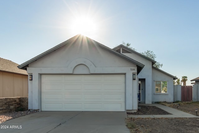 view of front of home featuring a garage