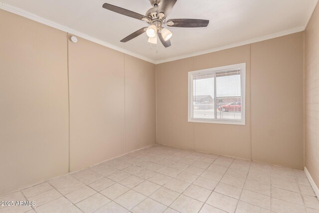12547 W Warner St, Avondale, AZ 85323 - spare room featuring ornamental molding and ceiling fan