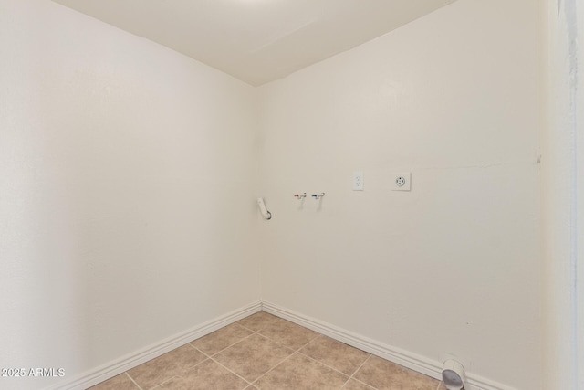 12547 W Warner St, Avondale, AZ 85323 - laundry room featuring hookup for an electric dryer, baseboards, and light tile patterned floors