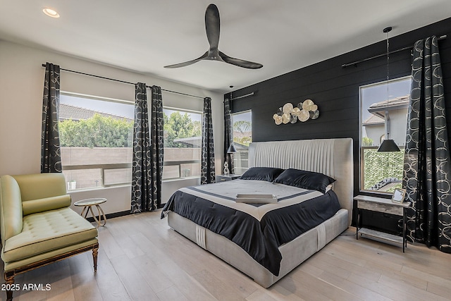199 E Tangerine Path, Queen Creek, AZ 85140 - bedroom featuring wood finished floors, ceiling fan, and recessed lighting