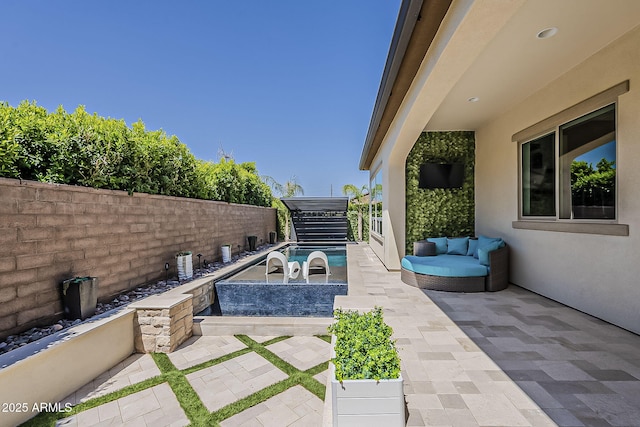 199 E Tangerine Path, Queen Creek, AZ 85140 - fenced backyard featuring a patio