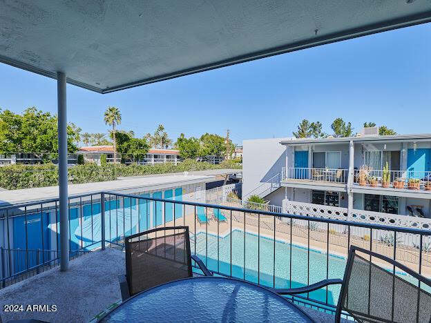 balcony with a patio