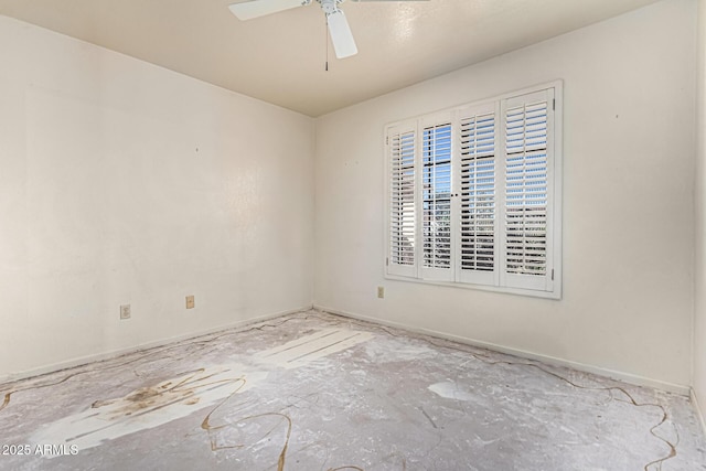 6032 W Grovers Ave, Glendale, AZ 85308 - empty room featuring a ceiling fan and baseboards