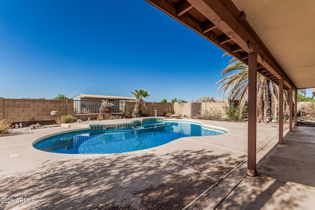 6032 W Grovers Ave, Glendale, AZ 85308 - view of swimming pool with a patio and a fenced backyard