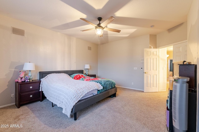 288 W Los Alamos St, Gilbert, AZ 85233 - carpeted bedroom featuring baseboards and ceiling fan