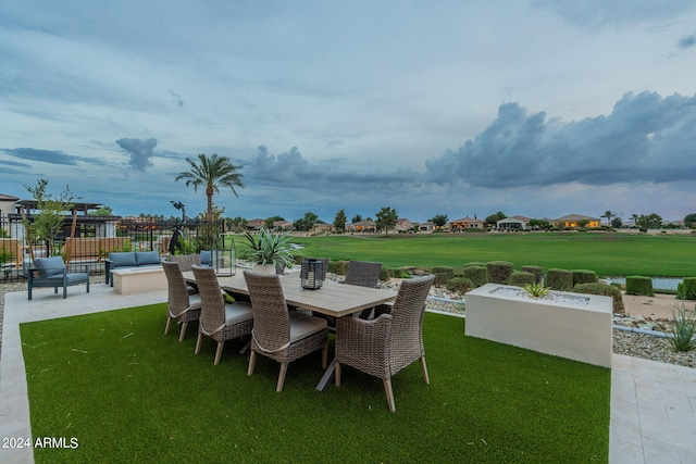 view of patio featuring outdoor lounge area