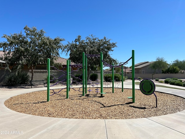 view of jungle gym