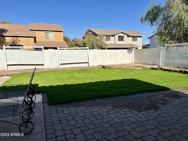 view of yard with a patio