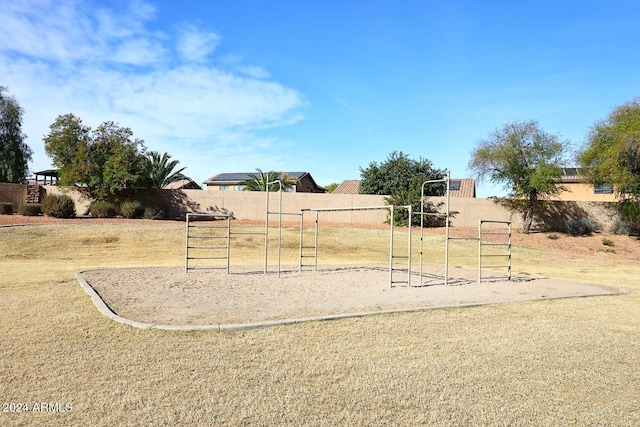 view of jungle gym