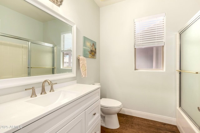 1492 E Westchester Dr, Chandler, AZ 85249 - full bath with wood finished floors, toilet, baseboards, and vanity
