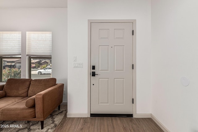 entrance foyer featuring hardwood / wood-style floors