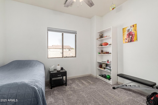 bedroom featuring carpet