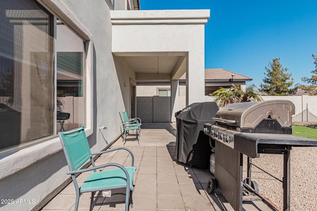 view of patio with grilling area