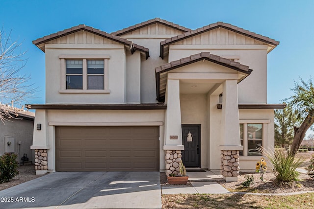 view of front of house featuring a garage