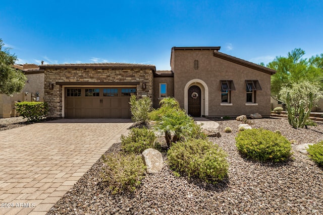 view of front of house featuring a garage