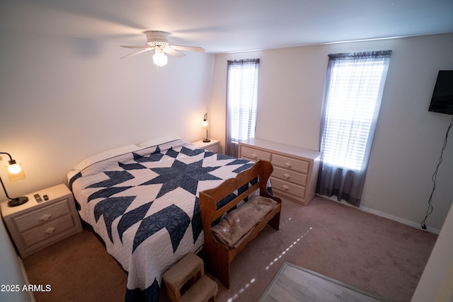 7411 N Toya Vista Rd, Payson, AZ 85541 - bedroom featuring light carpet and a ceiling fan