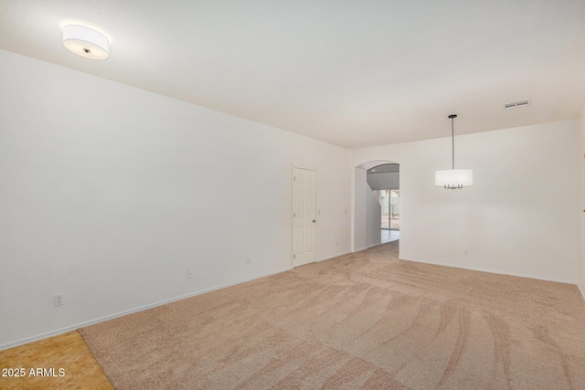 view of carpeted empty room