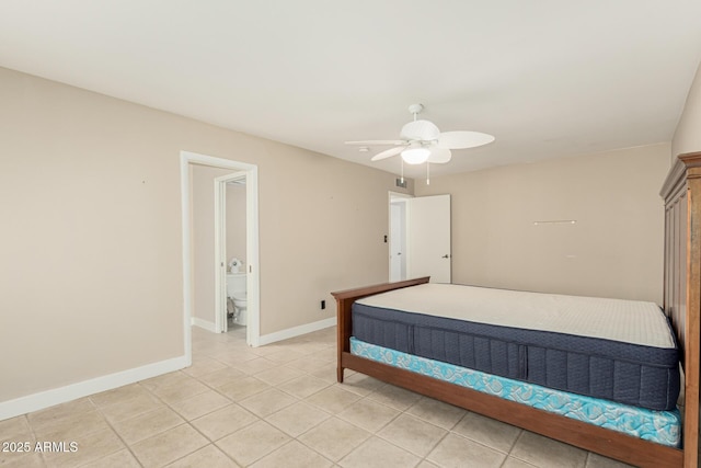 6025 N 10th Pl, Phoenix, AZ 85014 - bedroom featuring light tile patterned floors and a ceiling fan