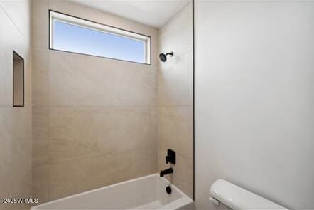 full bath with toilet and  shower combination