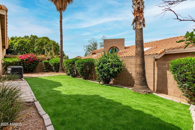 3832 N Gallatin, Mesa, AZ 85215 - view of yard with a fenced backyard and central AC